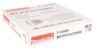 Vinys Makita F-33588; 2,5x25 mm; 1000 vnt. kaina ir informacija | Mechaniniai įrankiai | pigu.lt