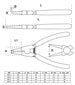 Žnyplių replių rinkinys | 175 mm | 4 vnt. BGS Technic-447 цена и информация | Mechaniniai įrankiai | pigu.lt