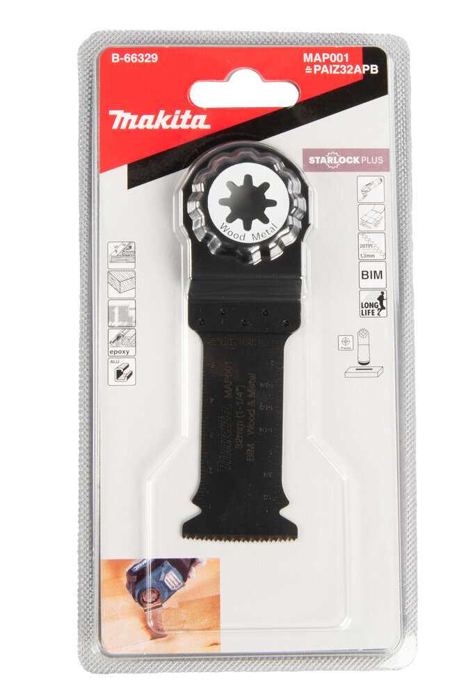 Įgilinamieji pjovimo diskai 32mm, Makita B-66329 kaina ir informacija | Mechaniniai įrankiai | pigu.lt