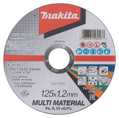 Pjovimo diskas Makita Multi Material E-10724, 125x1,2x22.23 mm kaina ir informacija | Mechaniniai įrankiai | pigu.lt