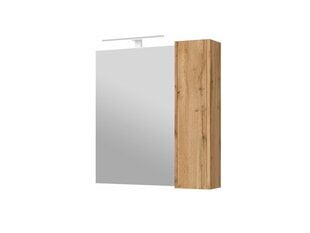 Зеркальный шкафчик Bronx 80, дуб цена и информация | Шкафчики для ванной | pigu.lt