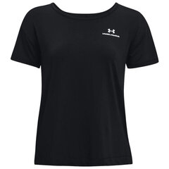 Футболка спортивная женская Under Armour Rush Energy Core W 1365683-001, черная цена и информация | Спортивная одежда женская | pigu.lt