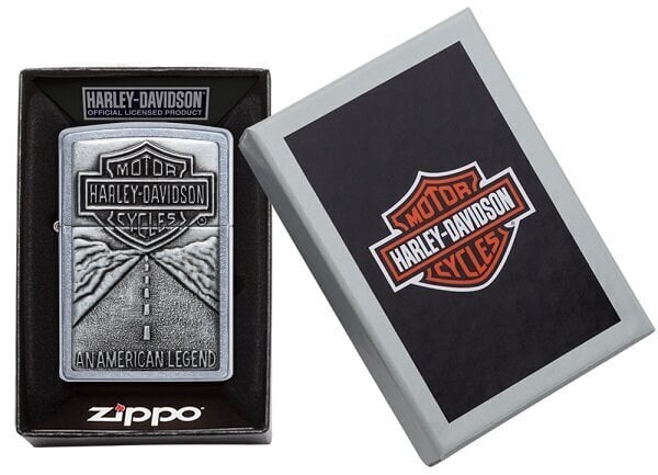 Žiebtuvėlis Zippo Harley-Davidson® 20229, pilkas цена и информация | Žiebtuvėliai ir priedai | pigu.lt