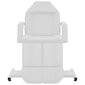 vidaXL Kosmetologinė kėdė, baltos spalvos, 180x62x78cm, dirbtinė oda kaina ir informacija | Baldai grožio salonams | pigu.lt