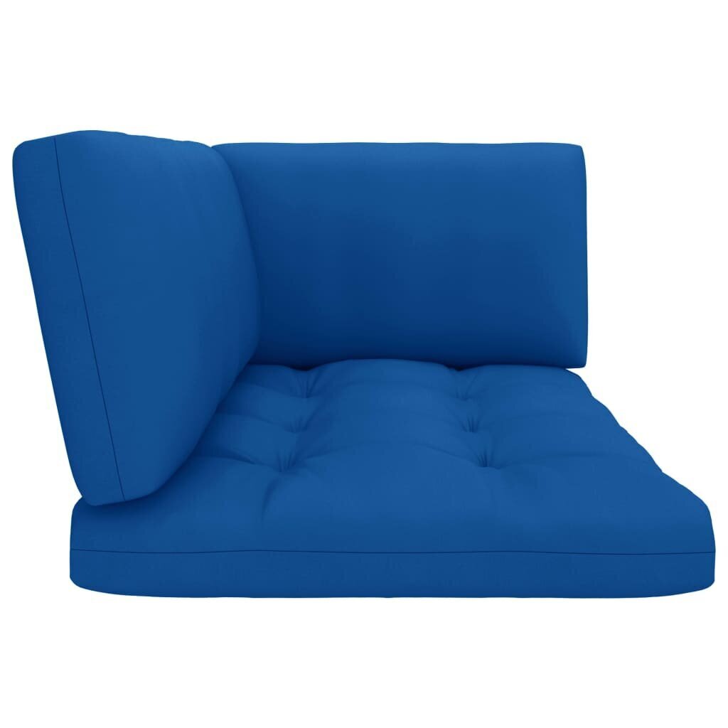Dvivietė sofa iš palečių su pagalvėlėmis, juoda kaina ir informacija | Lauko kėdės, foteliai, pufai | pigu.lt
