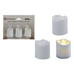 LED žvakė balta plastmasinis 3 Dalys kaina ir informacija | Žvakės, Žvakidės | pigu.lt