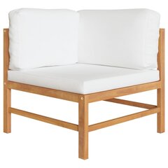 Trivietė sodo sofa su kreminėmis pagalvėlėmis kaina ir informacija | Lauko kėdės, foteliai, pufai | pigu.lt