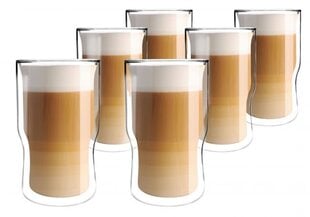 Puodelių dvigubomis sienelėmis rinkinys 6vnt, 350ml kaina ir informacija | Taurės, puodeliai, ąsočiai | pigu.lt