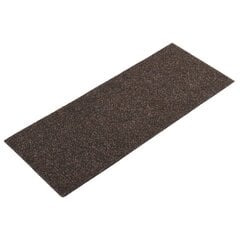 vidaXL Lipnūs laiptų kilimėliai, 15vnt., tamsiai rudi, 60x25cm цена и информация | Ковры | pigu.lt