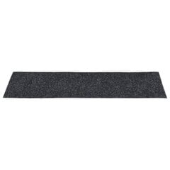 Lipnūs laiptų kilimėliai, 76x20 cm, 15 vnt, juodi цена и информация | Ковры | pigu.lt