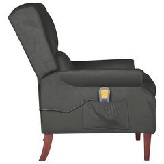 Atlošiamas masažinis krėslas, pilkas kaina ir informacija | Svetainės foteliai | pigu.lt