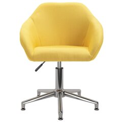 vidaXL Pasukama biuro kėdė, geltonos spalvos, audinys kaina ir informacija | Biuro kėdės | pigu.lt