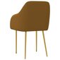 VidaXL Valgomojo kėdės, 2vnt., rudos spalvos, aksomas kaina ir informacija | Virtuvės ir valgomojo kėdės | pigu.lt