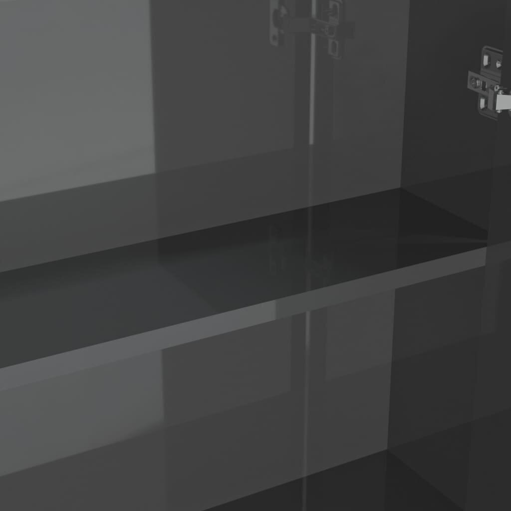 Veidrodinė vonios spintelė, pilka, 60x15x75 cm kaina ir informacija | Vonios spintelės | pigu.lt