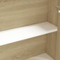 Veidrodinė vonios spintelė, balta ir ąžuolo, 60x15x75 cm kaina ir informacija | Vonios spintelės | pigu.lt