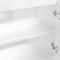 Veidrodinė vonios spintelė,vidaXL, balta, 80x15x60cm, MDF, blizgi kaina ir informacija | Vonios spintelės | pigu.lt