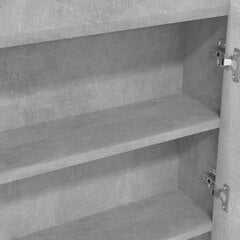 Veidrodinė vonios spintelė, betono pilka, 80x15x60 cm цена и информация | Шкафчики для ванной | pigu.lt