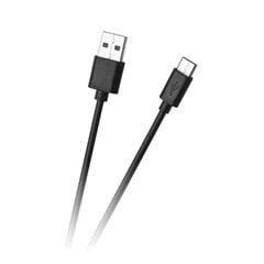 Кабель USB тип C, 1 м, черный цена и информация | Кабели и провода | pigu.lt