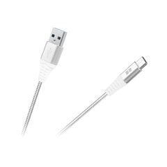 Кабель USB тип C REBEL, 100 см, белый цена и информация | Кабели и провода | pigu.lt