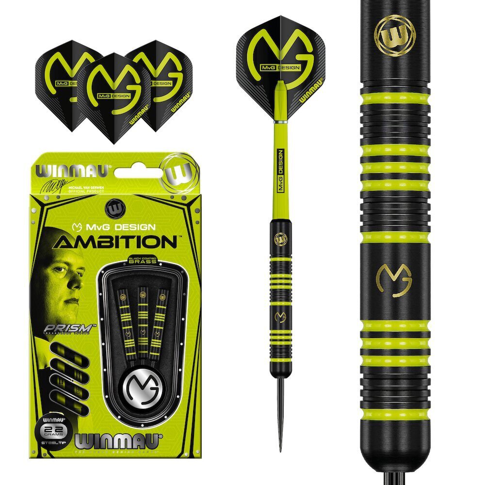 Strėlytės Winmau Ambition MvG Design, 22 g. kaina ir informacija | Smiginis | pigu.lt