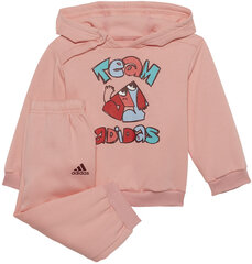 Adidas sportinis kostiumas vaikams I Over Jog Fl Pink H65815 H65815/86 kaina ir informacija | Komplektai mergaitėms | pigu.lt