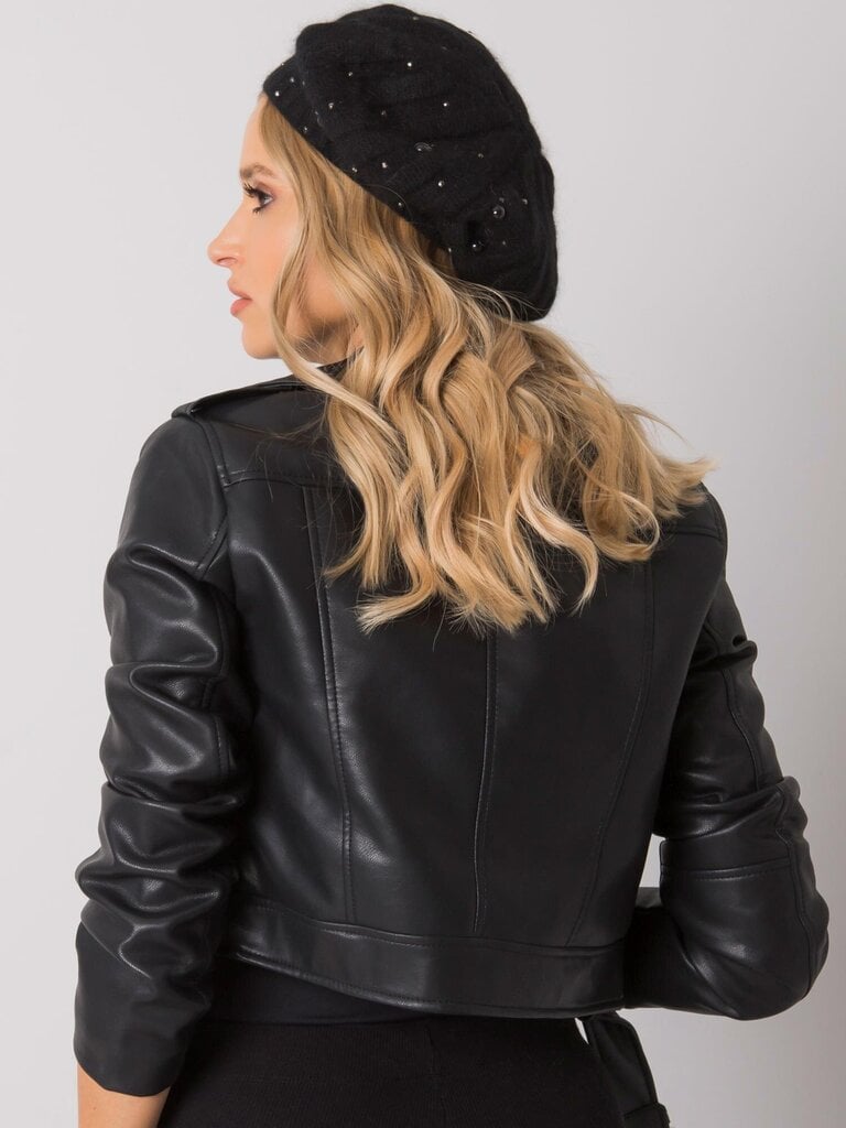 Žieminė kepurė moterims, juoda цена и информация | Kepurės moterims | pigu.lt
