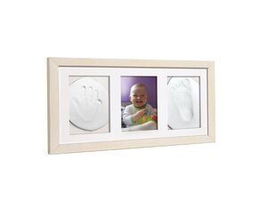 Trigubas nuotraukų rėmelis su kūdikio įspaudu Odcisk Bobasa kaina ir informacija | Antspaudai kūdikiams | pigu.lt