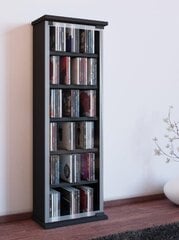 Шкаф для компакт-дисков Classic, черный цена и информация | Шкафы | pigu.lt