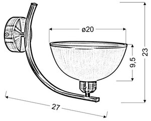 Настенный светильник Candellux 5521-47557 цена и информация | Настенные светильники | pigu.lt