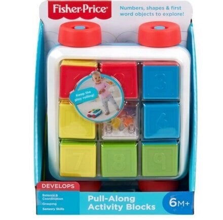 Kaladėlės su karučiu Fisher-Price kaina ir informacija | Žaislai kūdikiams | pigu.lt