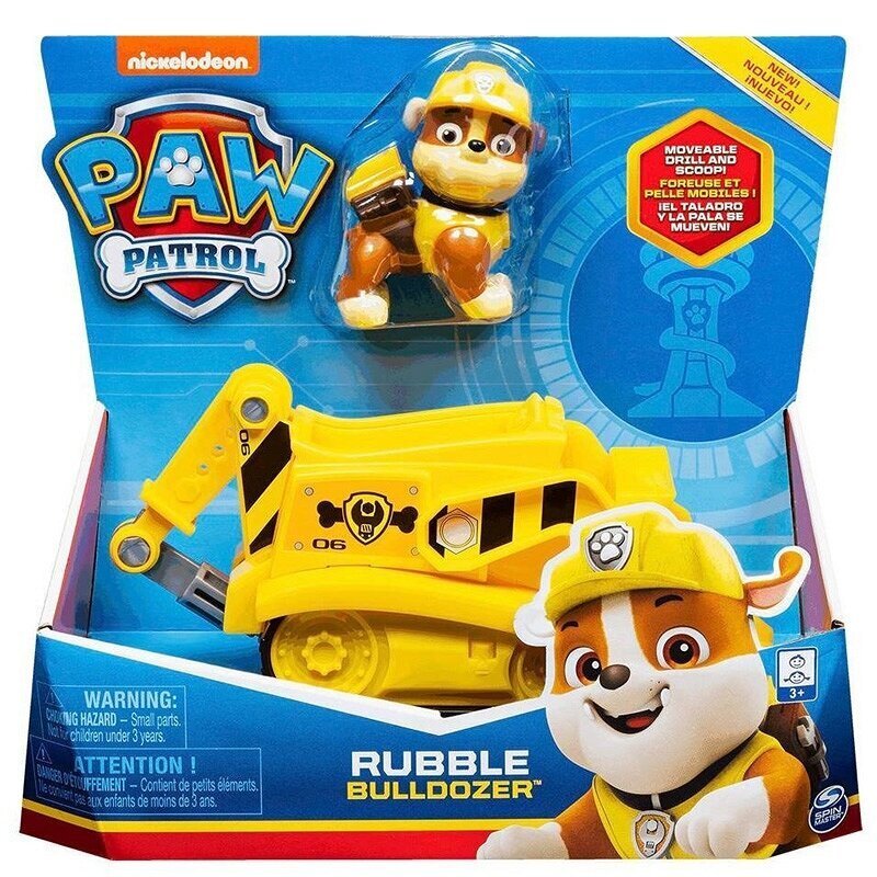 Automobilis Paw Patrol Rubble Bulldozer - automobilis su kolekcine Rubble figūra цена и информация | Žaislai berniukams | pigu.lt