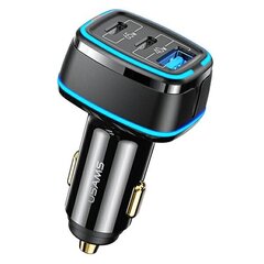 USAMS Ład. sam. 2xUSB-C+1xUSB C24 105W Fast Charge czarny|black CC141TC01 (US-CC141) цена и информация | Зарядные устройства для телефонов | pigu.lt