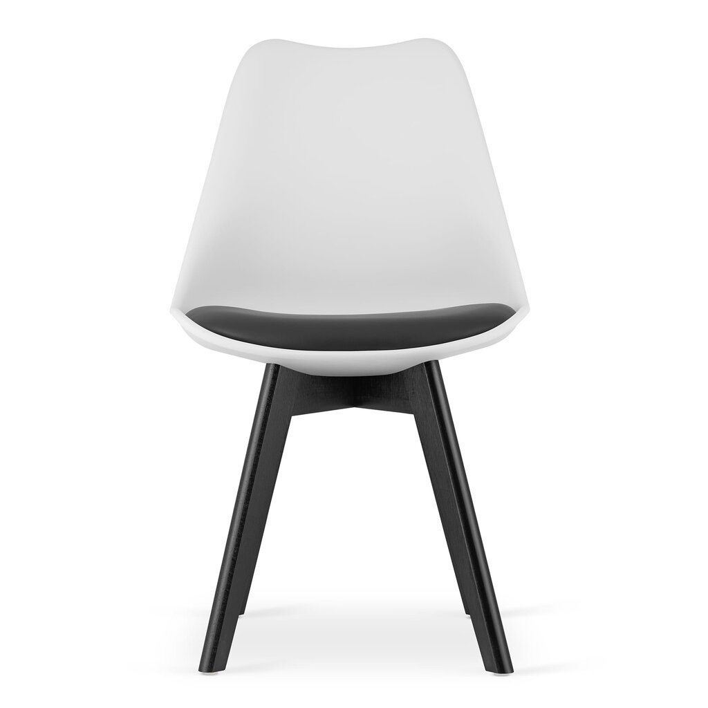 4-ių kėdžių komplektas Mark, juodas/baltas kaina ir informacija | Virtuvės ir valgomojo kėdės | pigu.lt