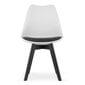 4-ių kėdžių komplektas Mark, juodas/baltas цена и информация | Virtuvės ir valgomojo kėdės | pigu.lt
