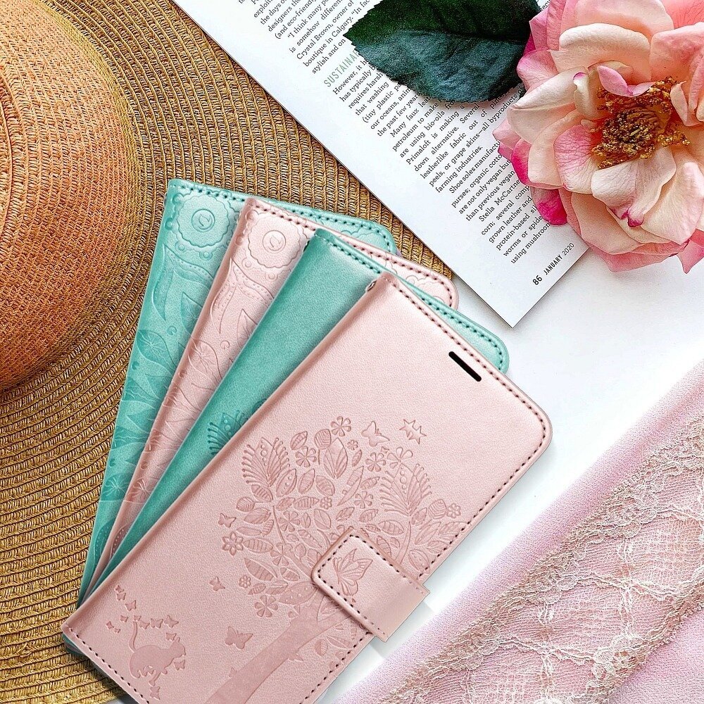 Dėklas telefonui Forcell MEZZO Book, skirtas Xiaomi Redmi Note10 / 10S / Poco M5s, rožinis kaina ir informacija | Telefono dėklai | pigu.lt