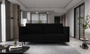 Sofa NORE Revi, Velvetmat, juoda kaina ir informacija | Sofos | pigu.lt