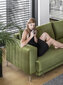 Sofa NORE Elise, Flores, pilka цена и информация | Sofos | pigu.lt