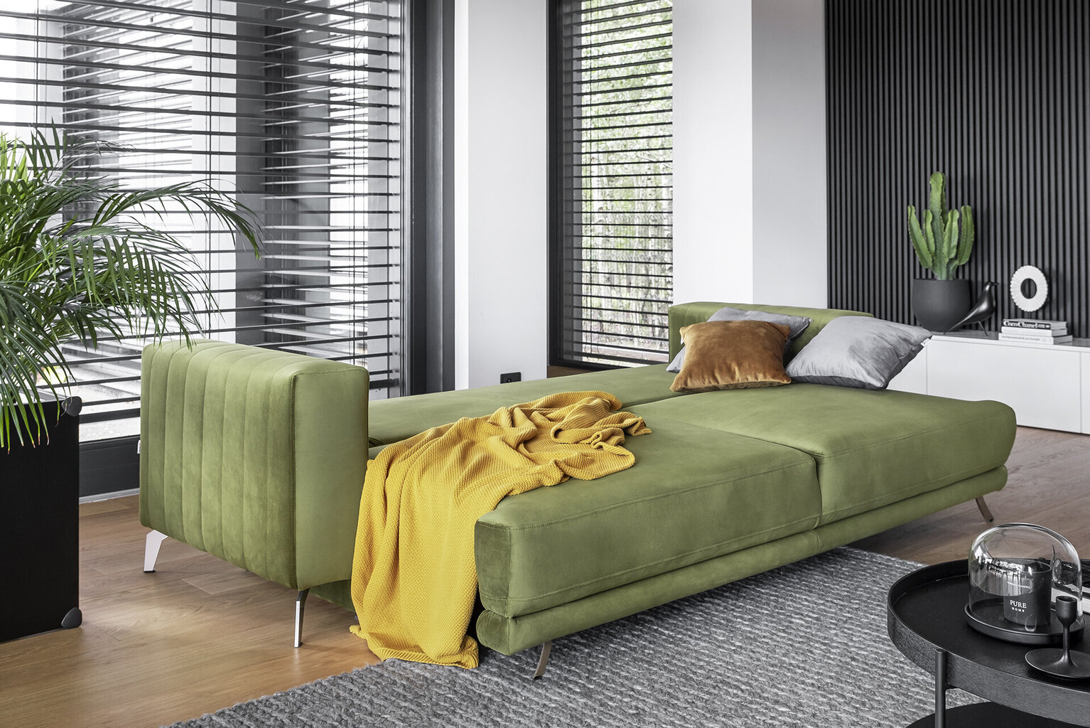 Sofa NORE Elise, Savoi, geltona kaina ir informacija | Sofos | pigu.lt