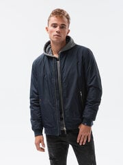 Куртка-бомбер Ombre C538 темно-синий цена и информация | Мужские куртки | pigu.lt