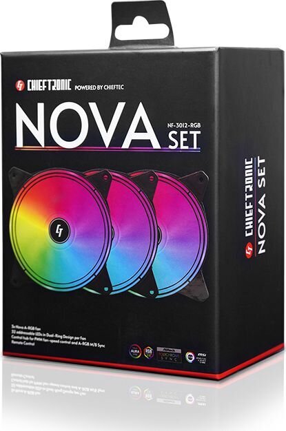 Chieftec Nova RGB NF-3012-RGB цена и информация | Kompiuterių ventiliatoriai | pigu.lt