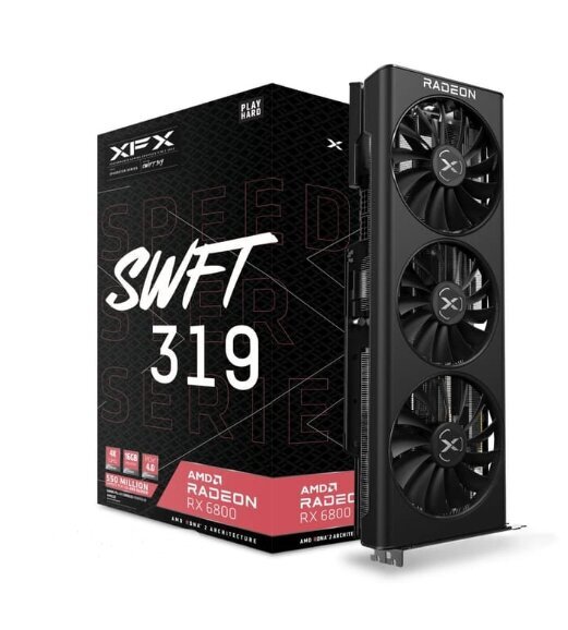 XFX Speedster SWFT 319 AMD Radeon RX 6800 Core (RX-68XLAQFD9) kaina ir informacija | Vaizdo plokštės (GPU) | pigu.lt