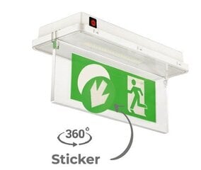 Evakuacinio šviestuvo VLT-EX515 PMMA lentelė su PVC lipduku kaina ir informacija | Pakabinami šviestuvai | pigu.lt