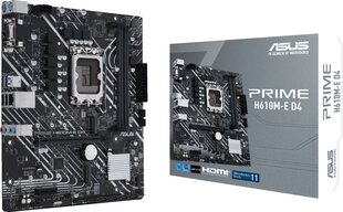 Материнская плата Asus PRIME H610M-E D4 цена и информация | Материнские платы | pigu.lt