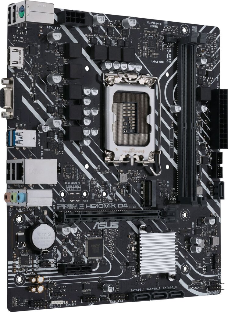 Mainboard|ASUS|Intel H610|LGA1700|MicroATX|Memory DDR4|Memory slots 2|1xPCI-Express 3.0 1x|1xPCI-Express 4.0 16x|1xM.2|1x15pin D-sub|1xHDMI|2xAudio-In цена и информация | Pagrindinės plokštės | pigu.lt