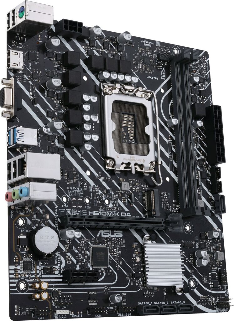 Mainboard|ASUS|Intel H610|LGA1700|MicroATX|Memory DDR4|Memory slots 2|1xPCI-Express 3.0 1x|1xPCI-Express 4.0 16x|1xM.2|1x15pin D-sub|1xHDMI|2xAudio-In kaina ir informacija | Pagrindinės plokštės | pigu.lt