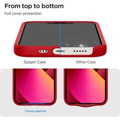 Spigen Silicone Fit dėklas, skirtas iPhone 13, raudonas kaina ir informacija | Telefono dėklai | pigu.lt