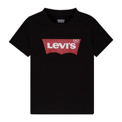 Футболка для мальчиков Levi's Batwing Boy Dark с коротким рукавом, черная S6424517 цена и информация | Рубашки для мальчиков | pigu.lt