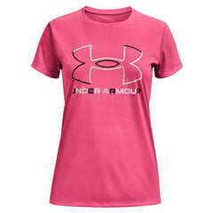 Sportiniai marškinėliai mergaitėms Under Armour Big Logo, rožinės kaina ir informacija | Marškinėliai mergaitėms | pigu.lt