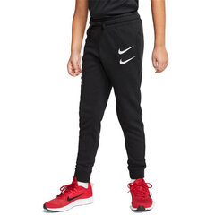 Sportinės kelnės berniukams Nike Swoosh S6432118, juodos kaina ir informacija | Kelnės berniukams | pigu.lt