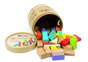 Деревянные блоки (50 шт.) 16351 L цена и информация | Развивающие игрушки | pigu.lt